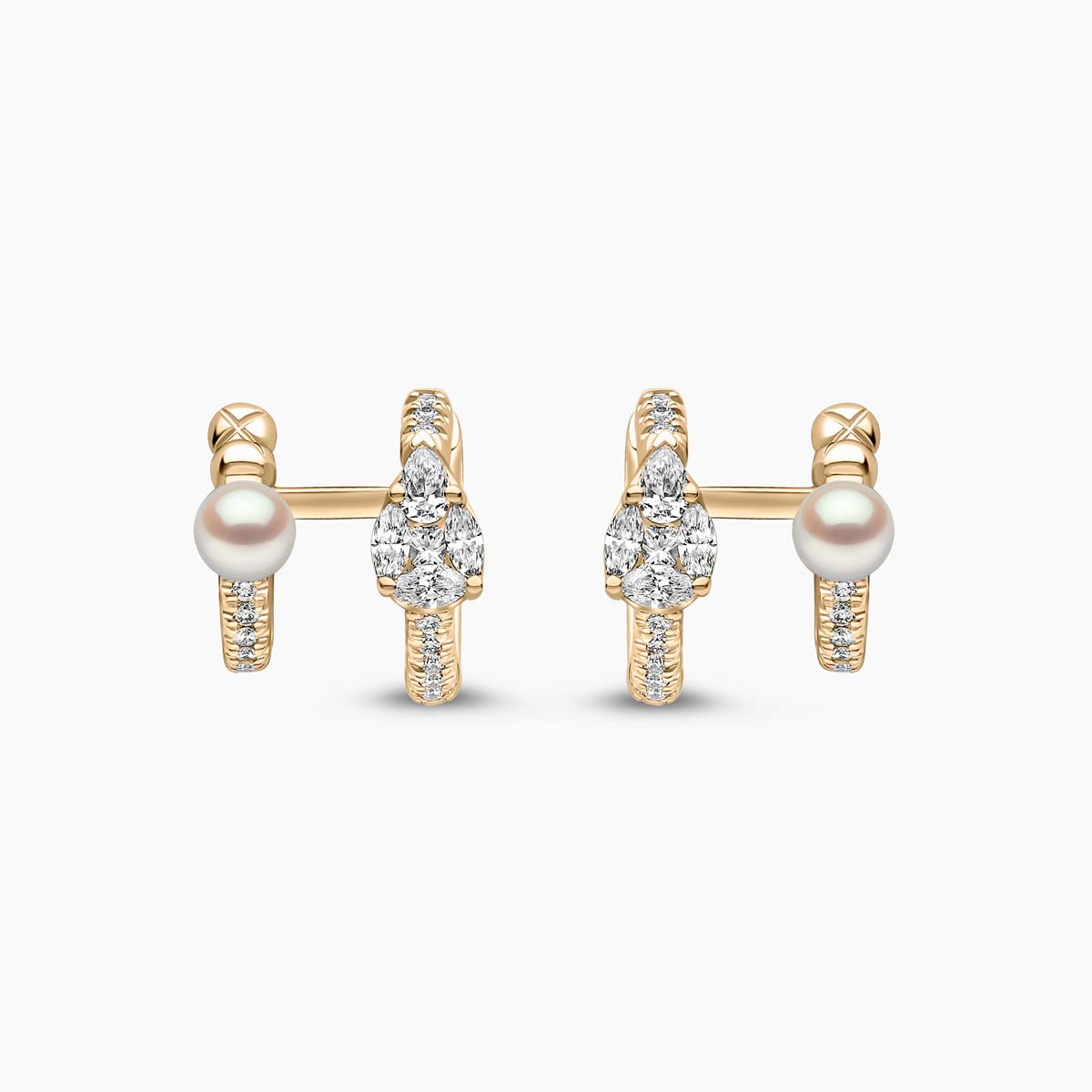 Yellow Gold / White Japanese Akoya