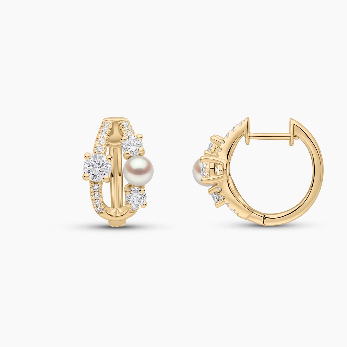 Yellow Gold / White Japanese Akoya