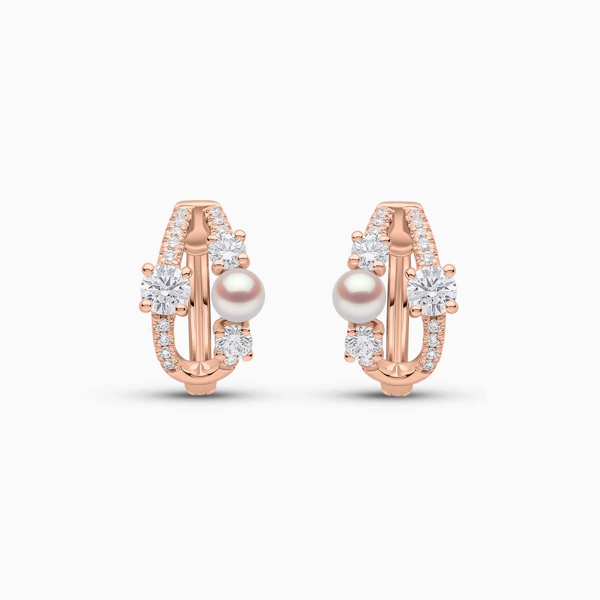 Rose Gold / White Japanese Akoya