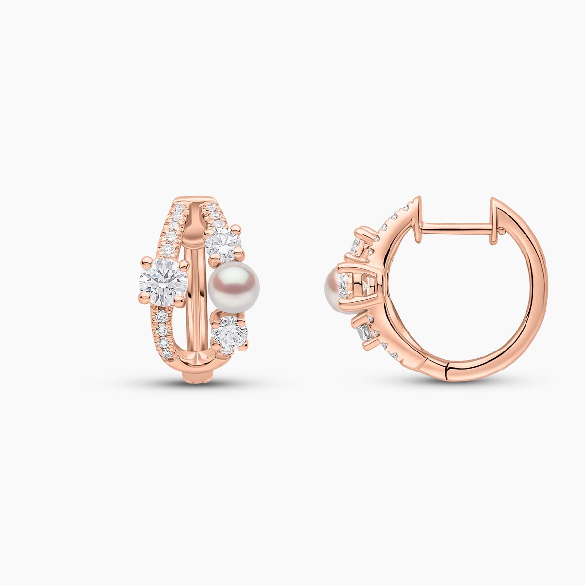 Rose Gold / White Japanese Akoya