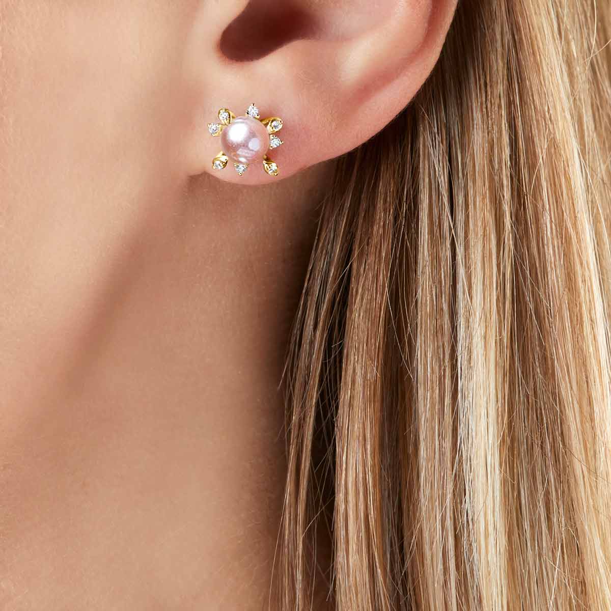 Yellow Gold / Pink Freshwater 