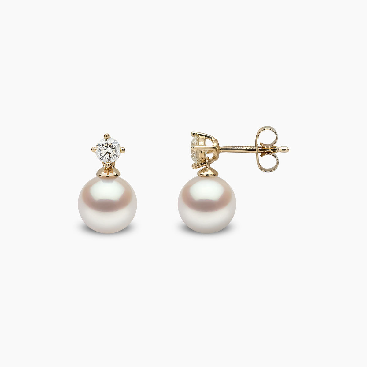 Yellow Gold / White Japanese Akoya
