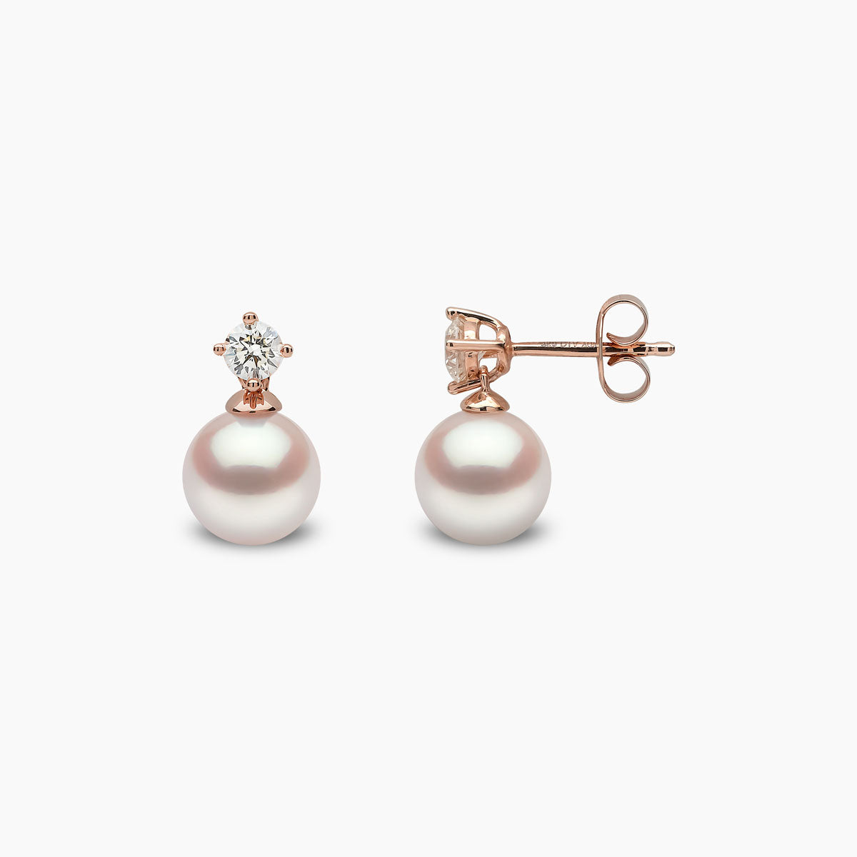 Rose Gold / White Japanese Akoya