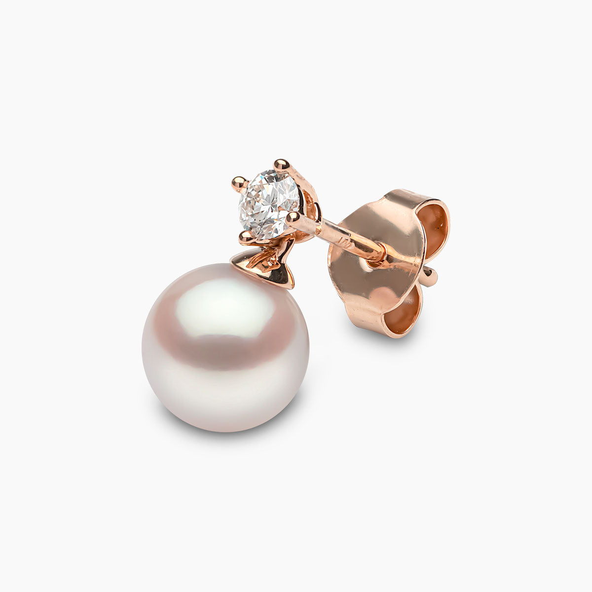 Rose Gold / White Japanese Akoya
