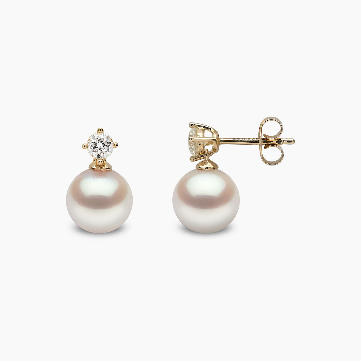 Yellow Gold / White Japanese Akoya