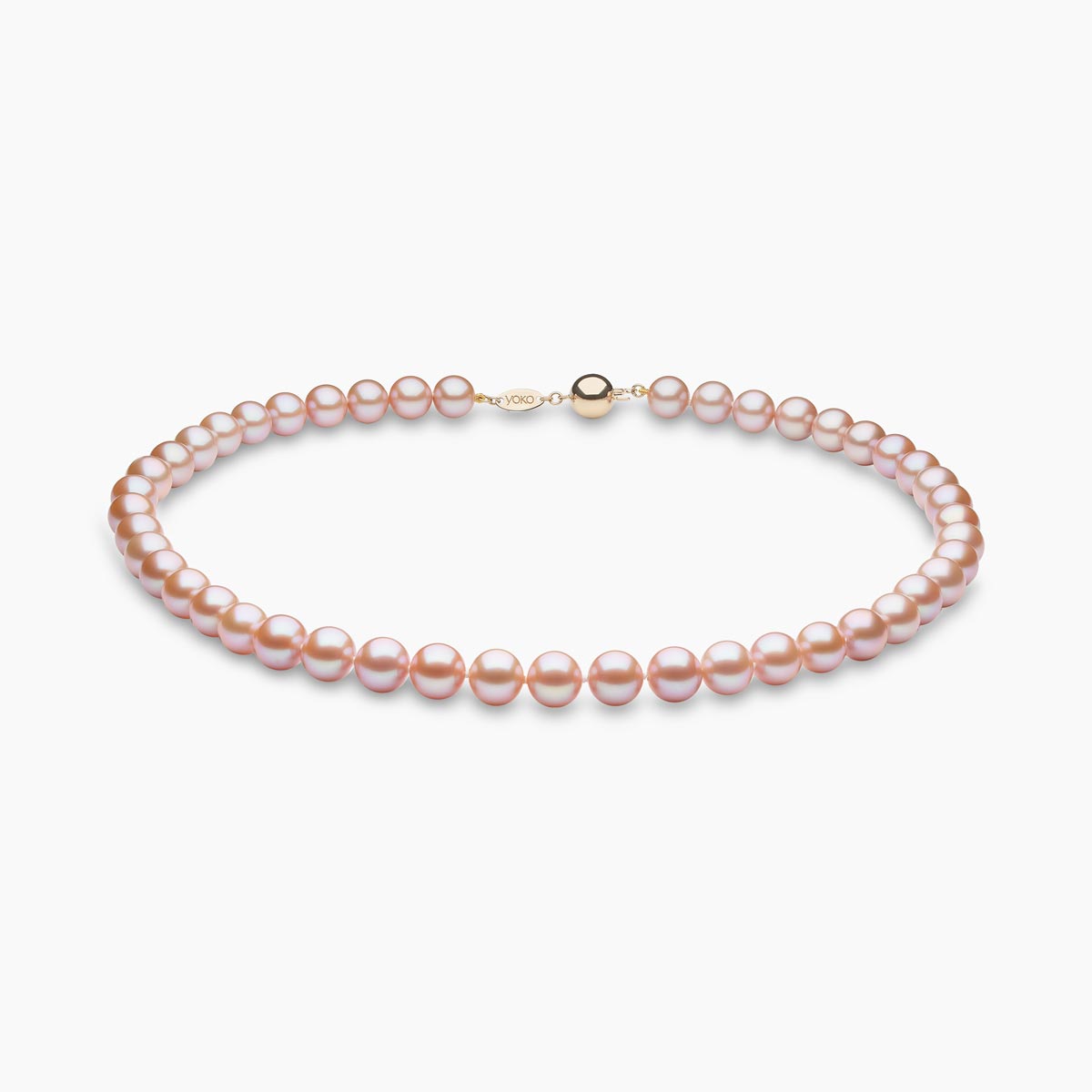 Yellow Gold / Pink Freshwater / 7mm