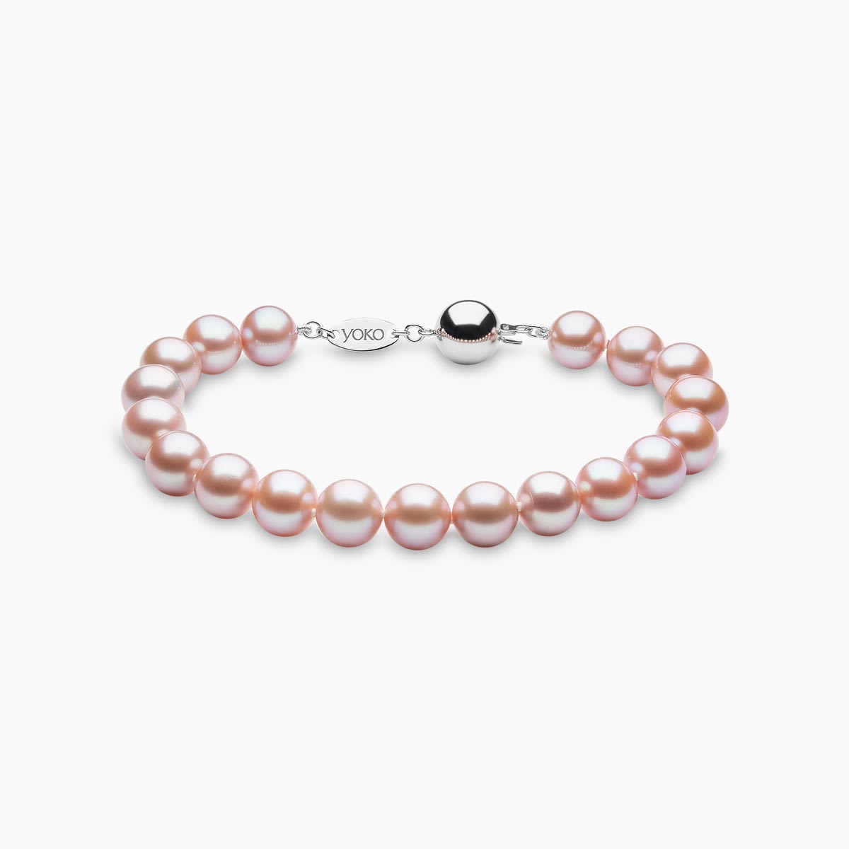 White Gold / Pink Freshwater / 8mm