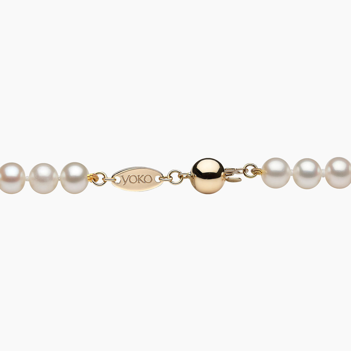Yellow Gold / White Freshwater / 6mm