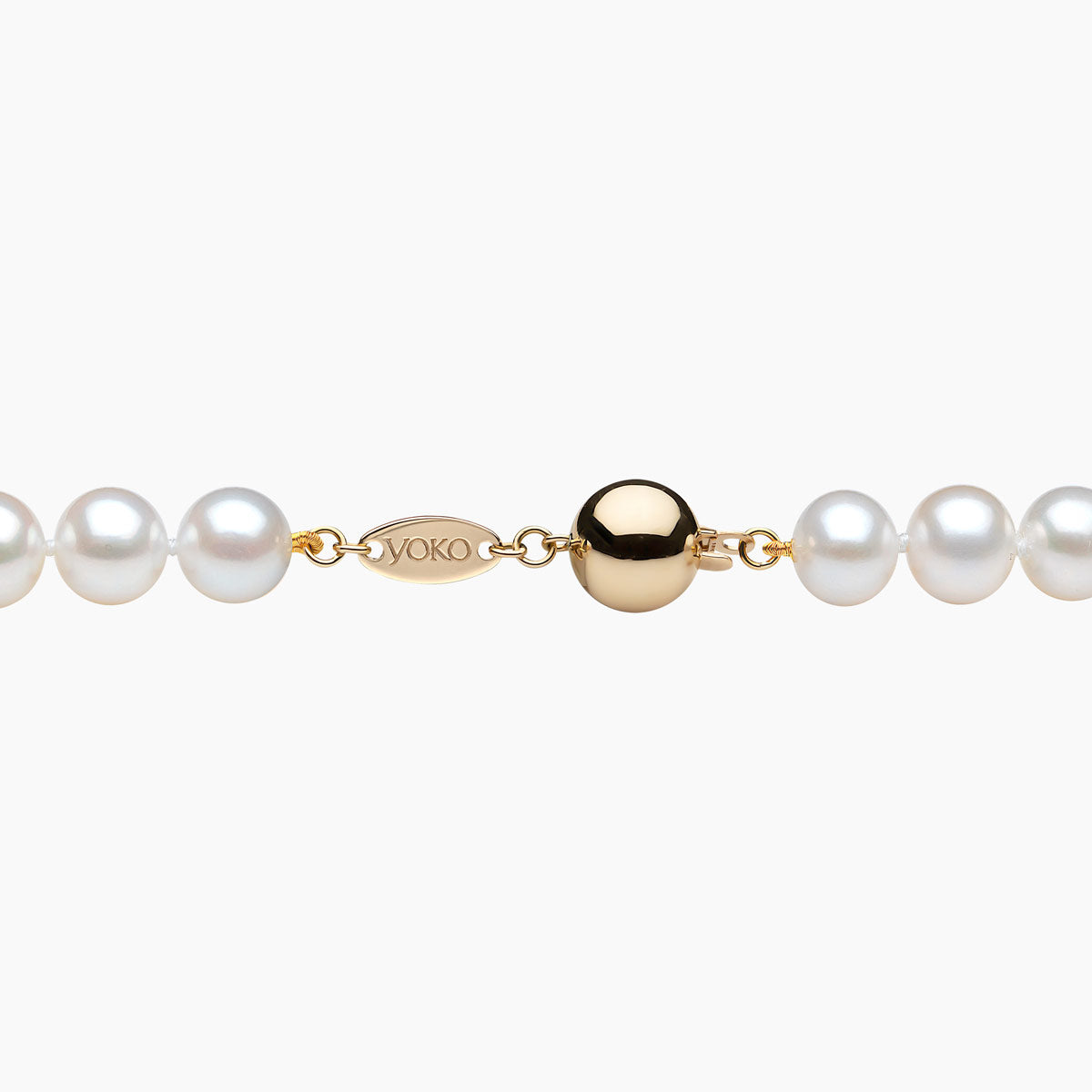 Yellow Gold / White Freshwater / 8mm