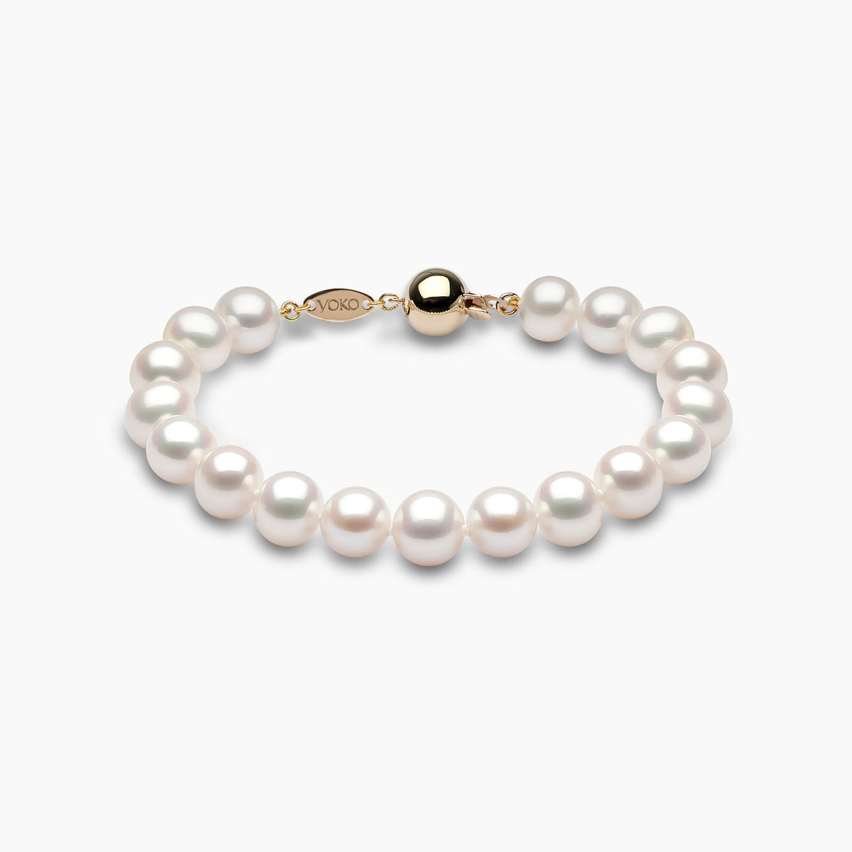 Yellow Gold / White Freshwater / 9mm