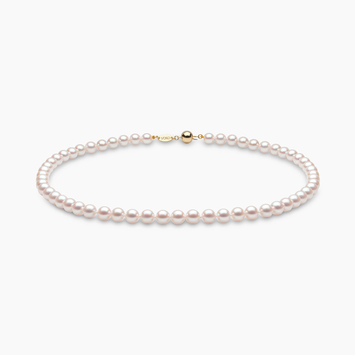  Yellow Gold / White Japanese Akoya / 7mm