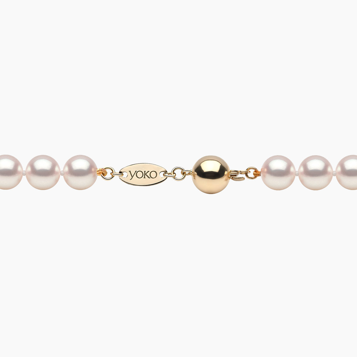  Yellow Gold / White Japanese Akoya / 7mm