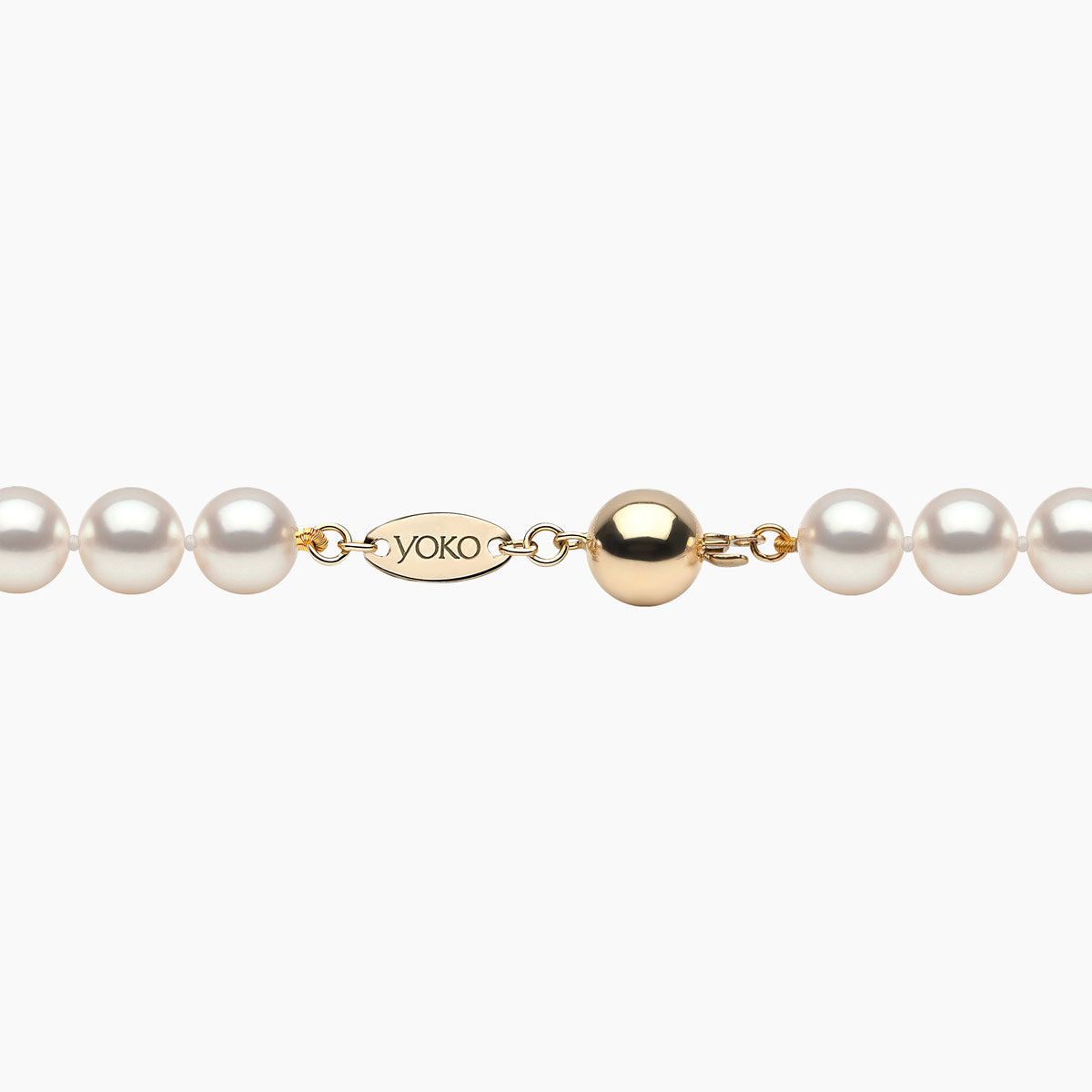 Yellow Gold / White Japanese Akoya / 7mm