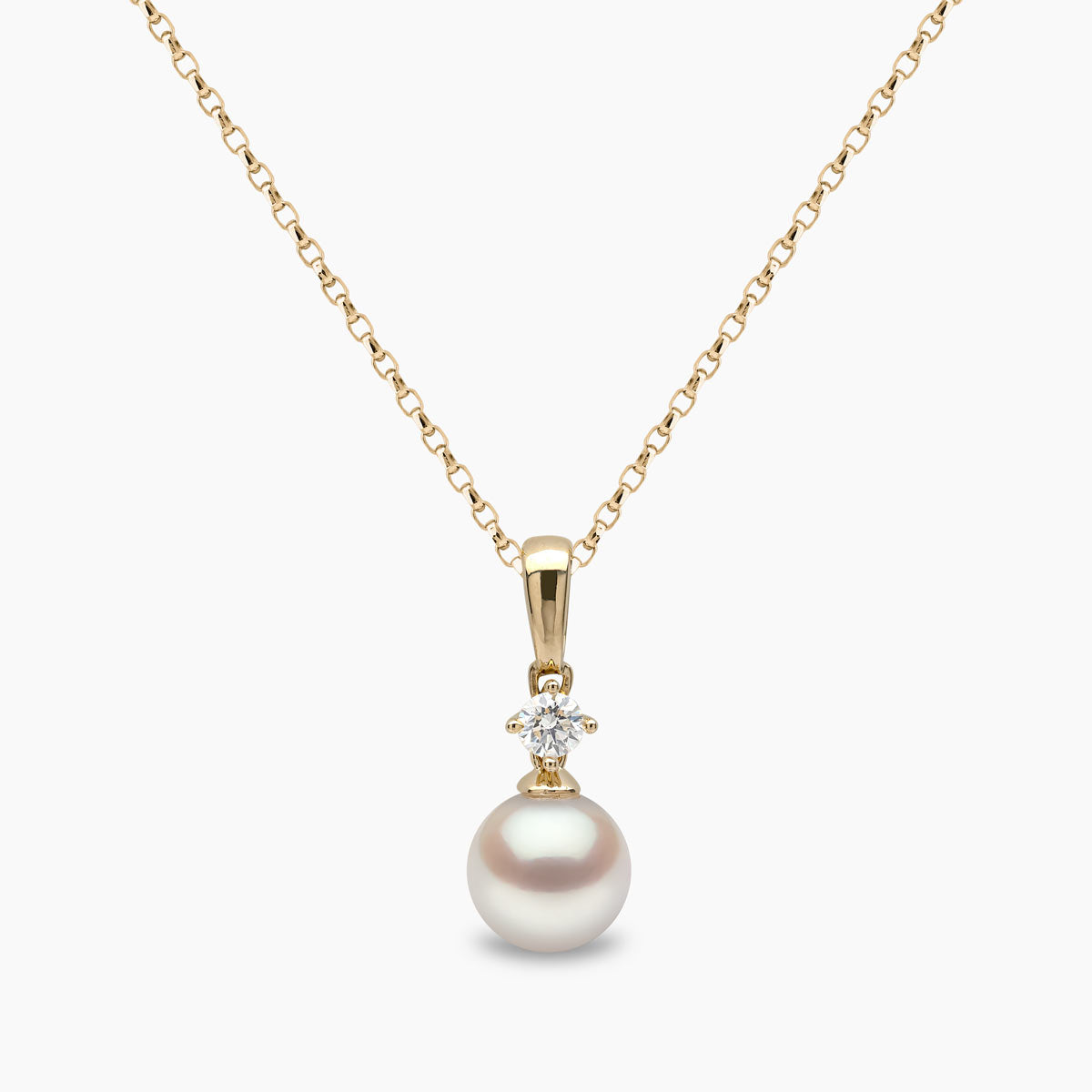 Yellow Gold / White Japanese Akoya
