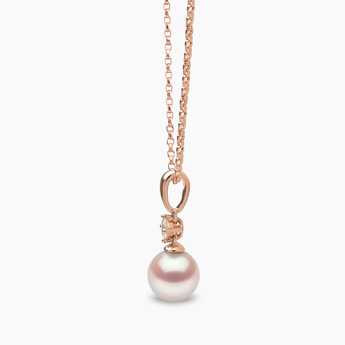 Rose Gold / White Japanese Akoya