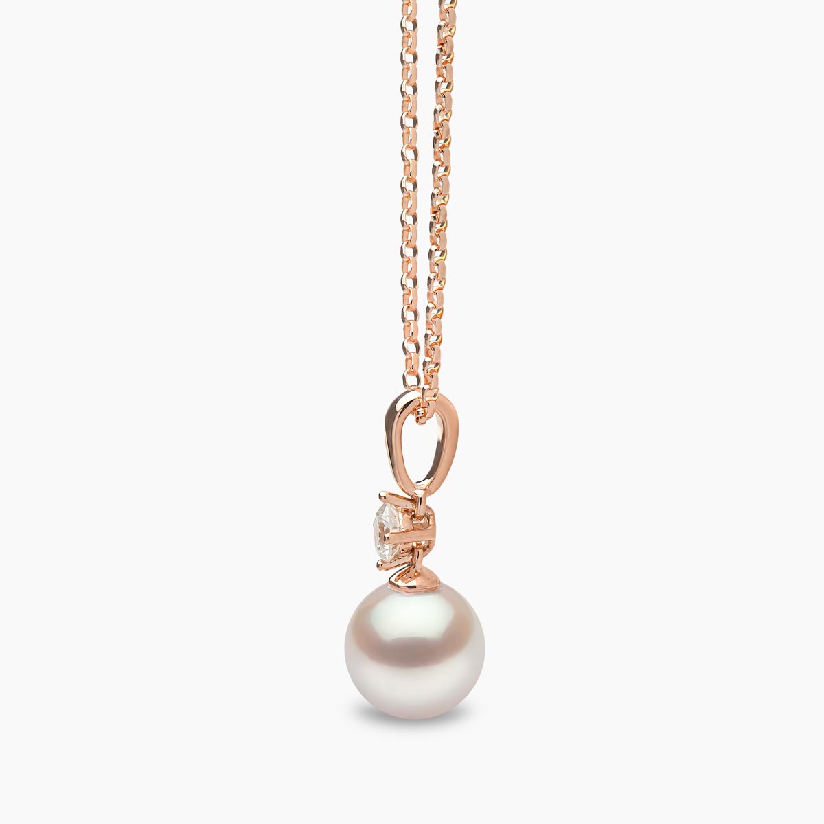 Rose Gold / White Japanese Akoya