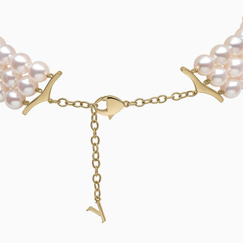 Yellow Gold / White Japanese Akoya