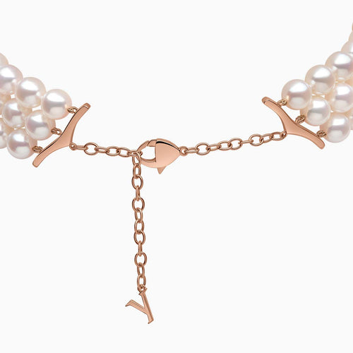 Rose Gold / White Japanese Akoya