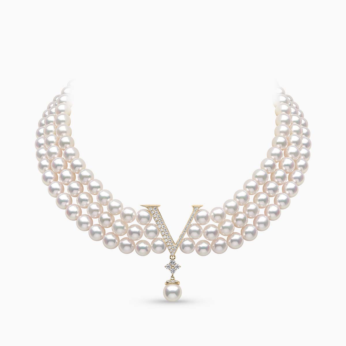 Yellow Gold / White Japanese Akoya