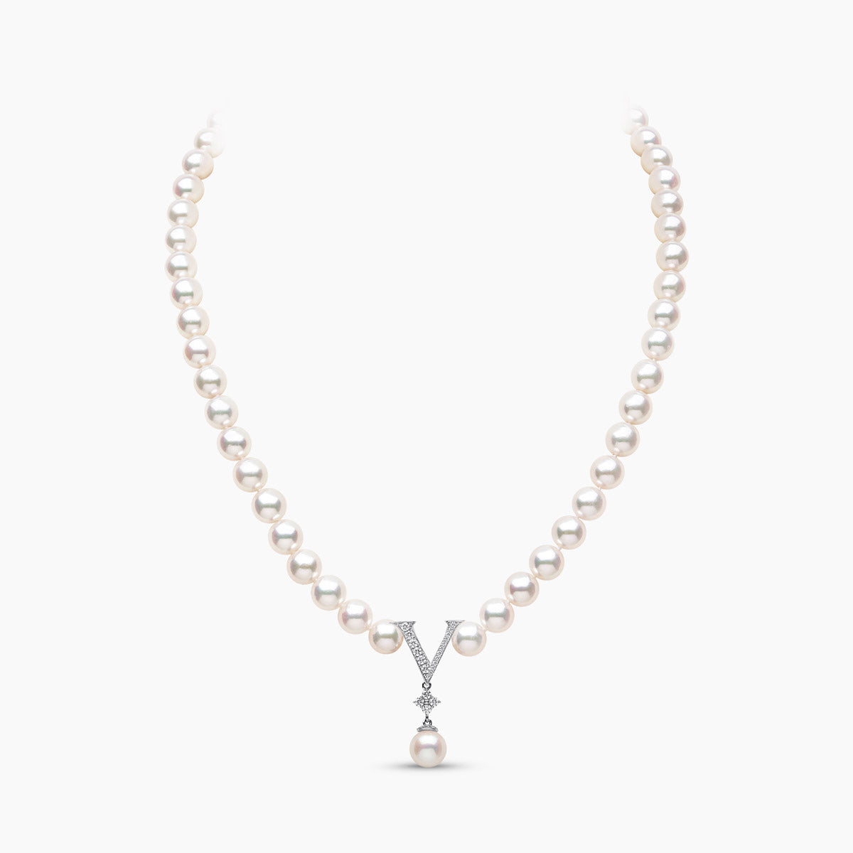 Y by Yoko 18K Rose Gold Akoya Pearl and Diamond Strand Necklace