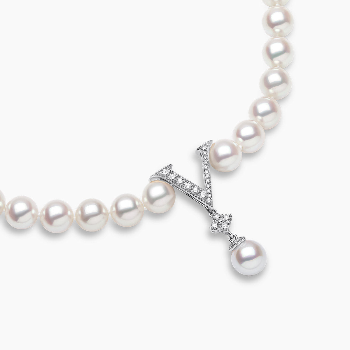 Y by Yoko 18K Rose Gold Akoya Pearl and Diamond Strand Necklace